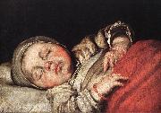 STROZZI, Bernardo Sleeping Child e oil on canvas